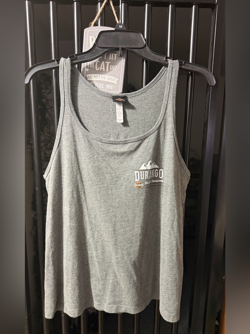 Harley-Davidson Gray Scoop Neck Tank Top